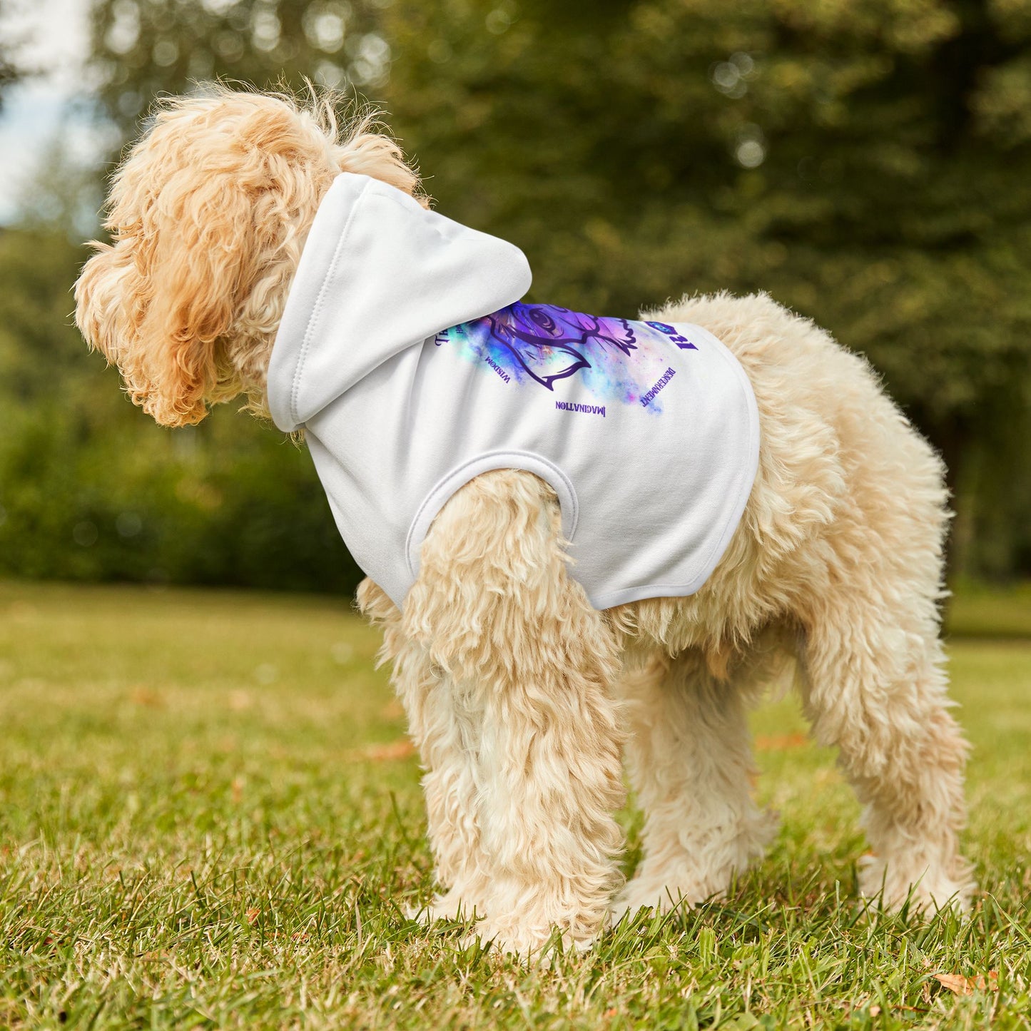 Dog Chakra Series- THIRD EYE CHAKRA - White - Animal Hoodie