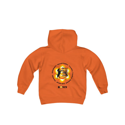 Dog Chakra Series - SACRAL CHAKRA - Youth Heavy Blend Hooded Sweatshirt