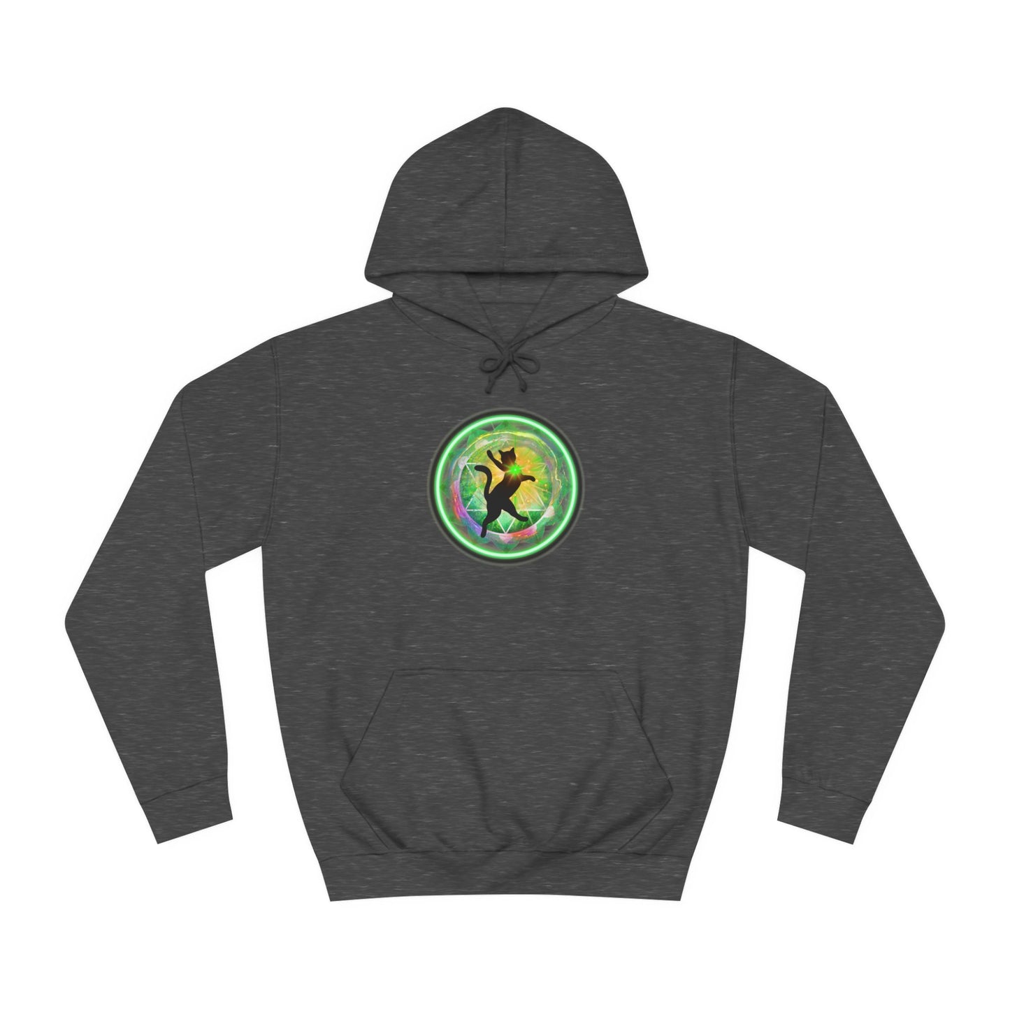 Cat Chakra Series - HEART CHAKRA - Unisex College Hoodie