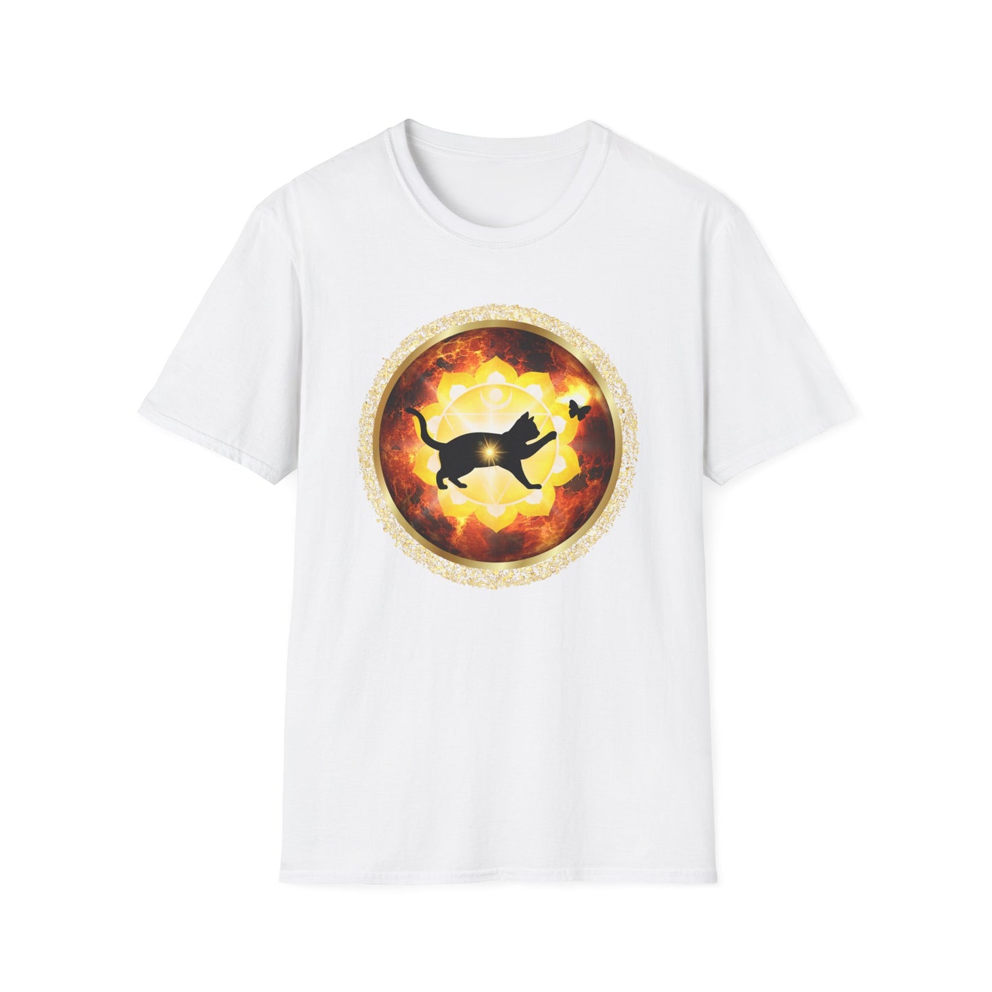CAT CHAKRA SERIES - SOLAR PLEXUS CHAKRA- Unisex Softstyle T-Shirt