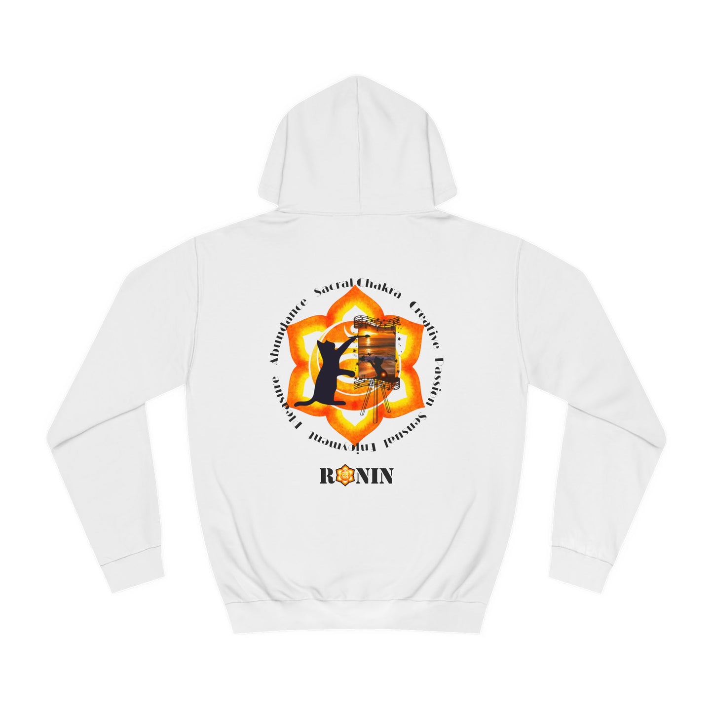 Cat Chakra Series - SACRAL CHAKRA 2 - Unisex College Hoodie