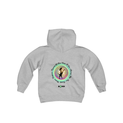 Dog Chakra Series - HEART CHAKRA - Youth Heavy Blend Hooded Sweatshirt