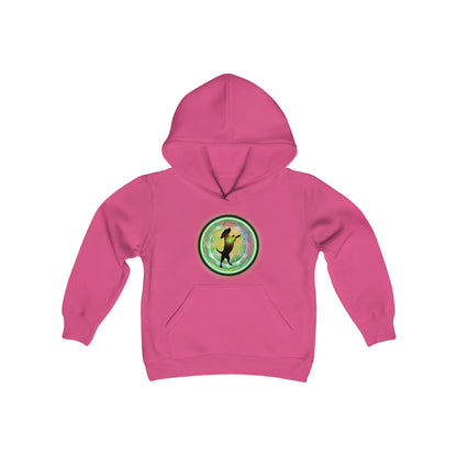 Dog Chakra Series - HEART CHAKRA - Youth Heavy Blend Hooded Sweatshirt