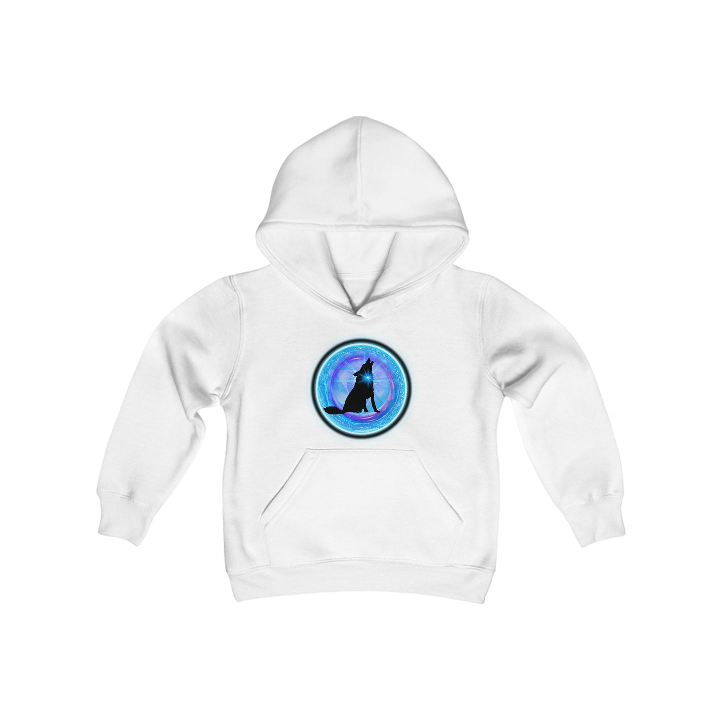 Dog Chakra Series - THROAT CHAKRA - Youth Heavy Blend Hooded Sweatshirt