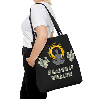 HEALTH IS WEALTH - AOP Tote Bag