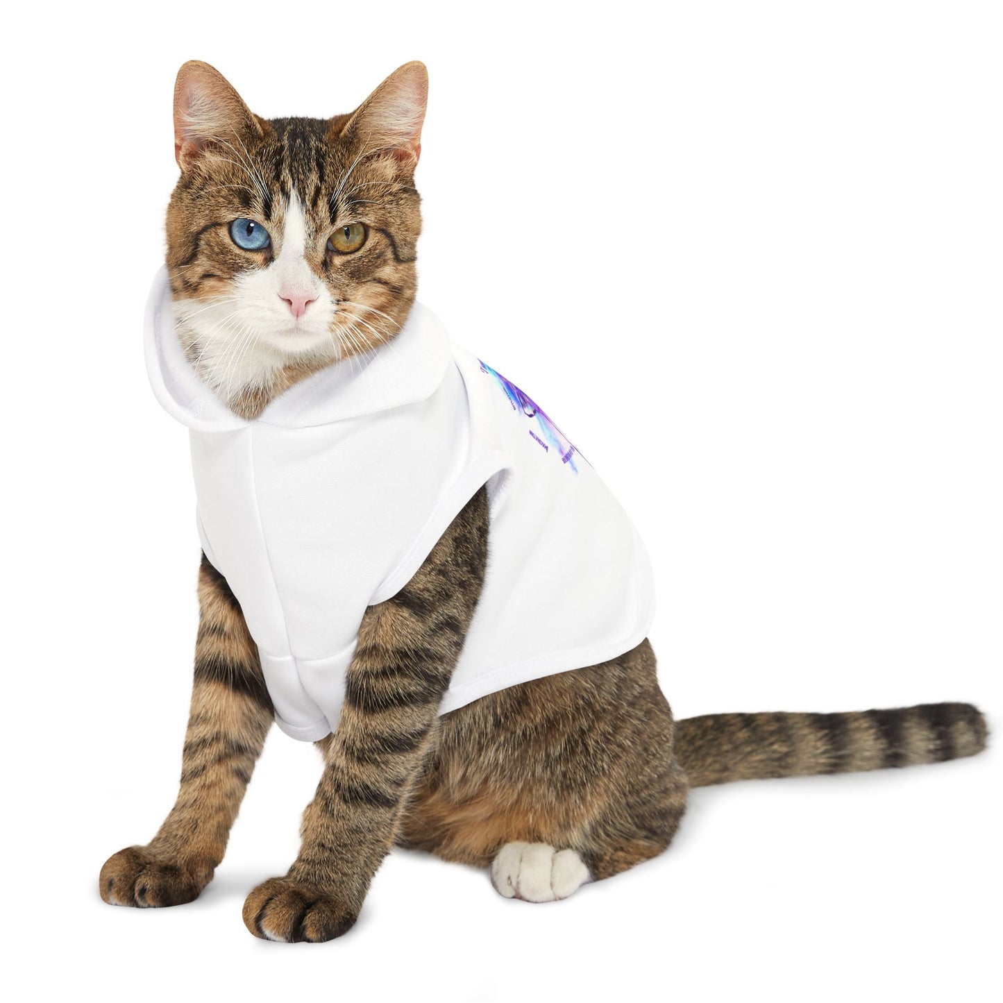 Cat Chakra Series- THIRD EYE CHAKRA - White - Animal Hoodie