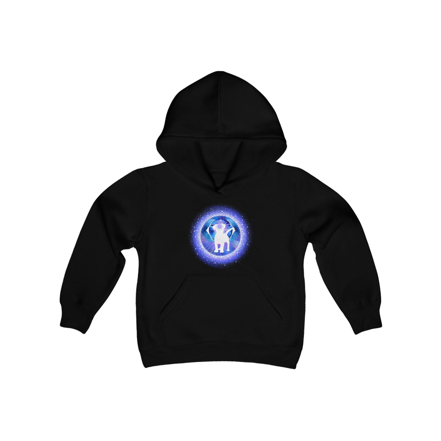 Dog Chakra Series - THIRD EYE - Youth Heavy Blend Hooded Sweatshirt