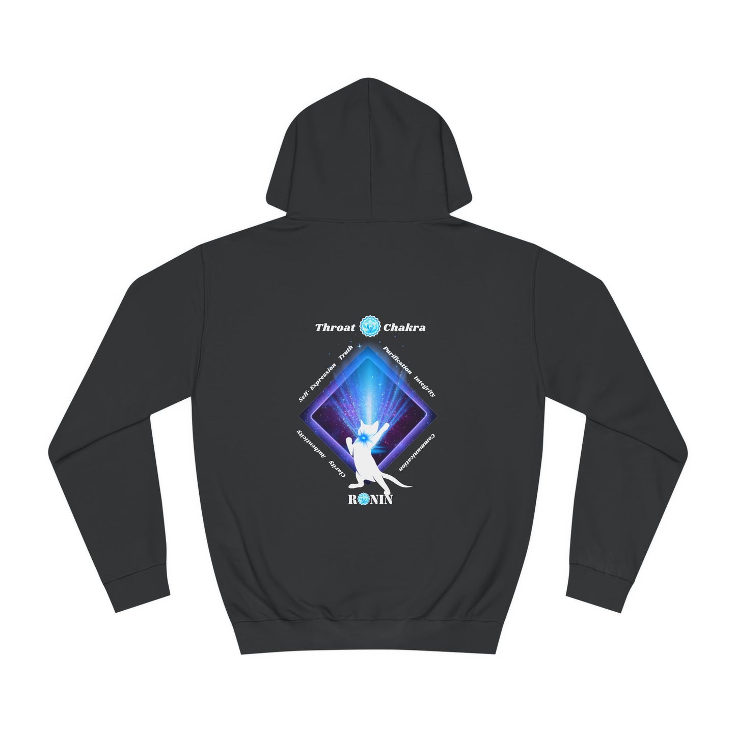 Cat Chakra Series - THROAT CHAKRA - Unisex College Hoodie