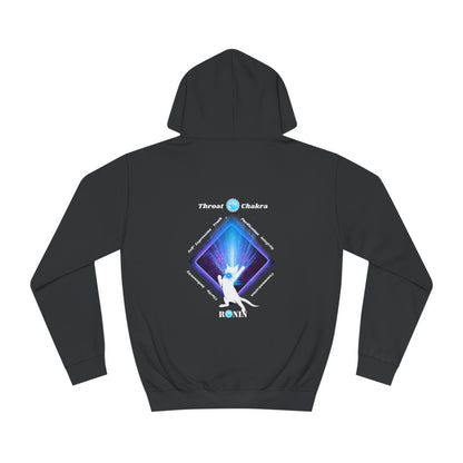 Cat Chakra Series - THROAT CHAKRA - Unisex College Hoodie