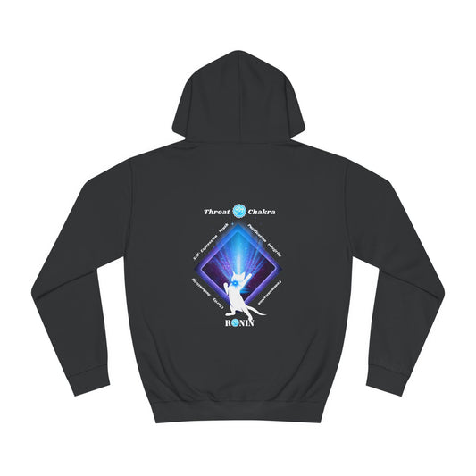 Cat Chakra Series - THROAT CHAKRA - Unisex College Hoodie