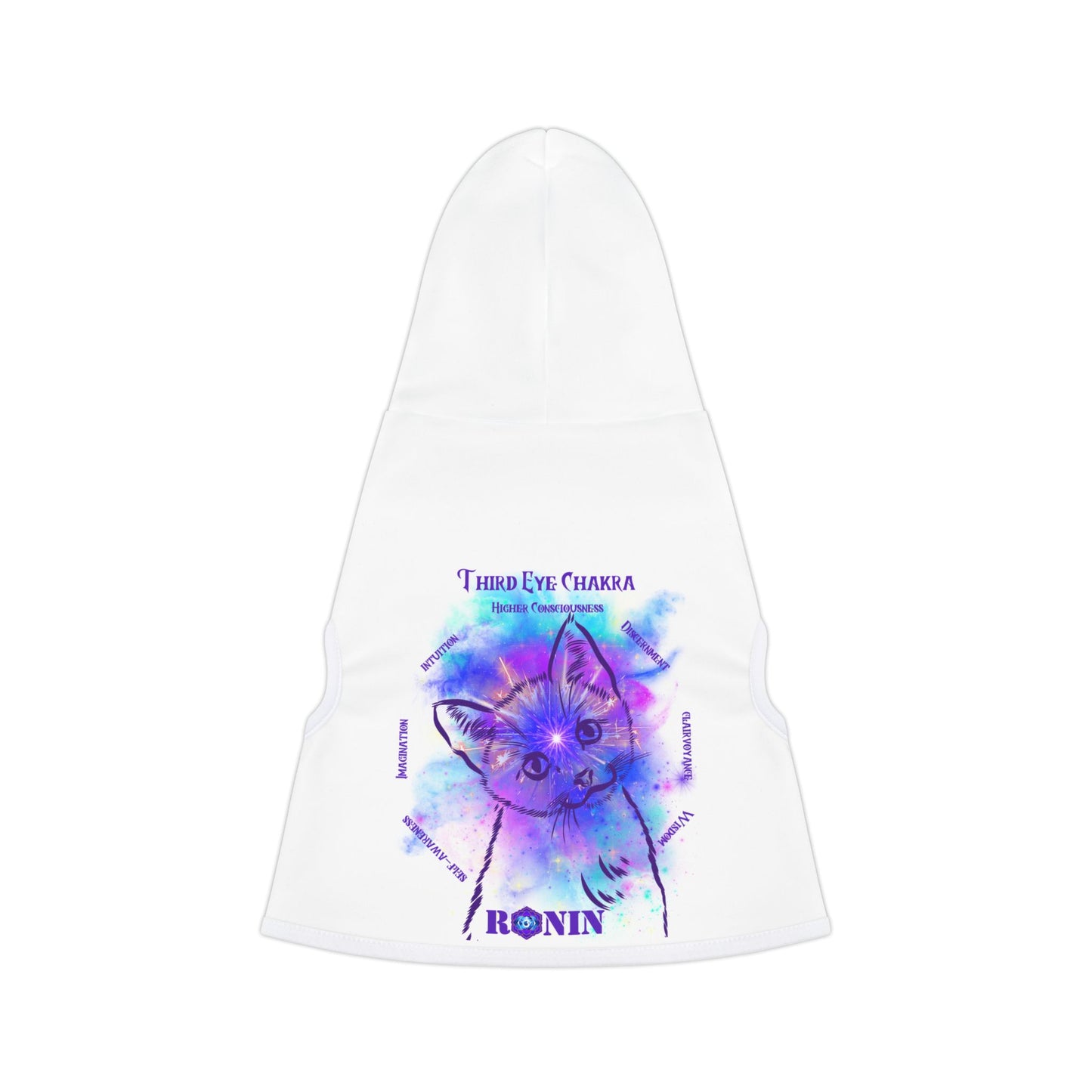 Cat Chakra Series- THIRD EYE CHAKRA - White - Animal Hoodie