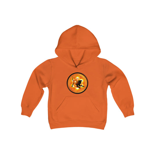 Dog Chakra Series - SACRAL CHAKRA - Youth Heavy Blend Hooded Sweatshirt