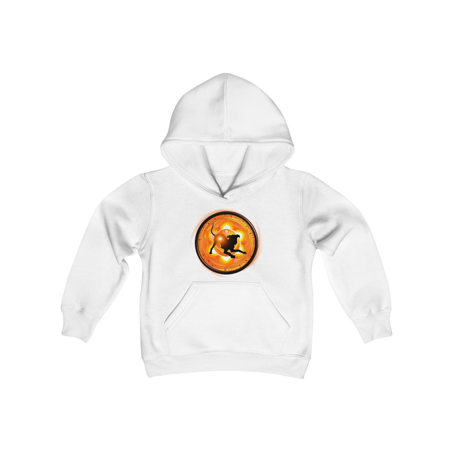 Dog Chakra Series - SACRAL CHAKRA - Youth Heavy Blend Hooded Sweatshirt