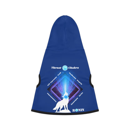 Dog Chakra Series- THROAT CHAKRA - BACK- BLUE - Animal Hoodie