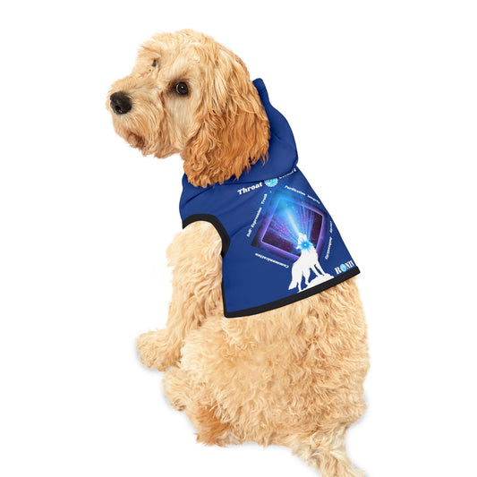 Dog Chakra Series- THROAT CHAKRA - BACK- BLUE - Animal Hoodie