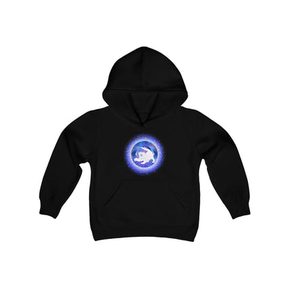 Cat Chakra Series - THIRD EYE - Youth Heavy Blend Hooded Sweatshirt