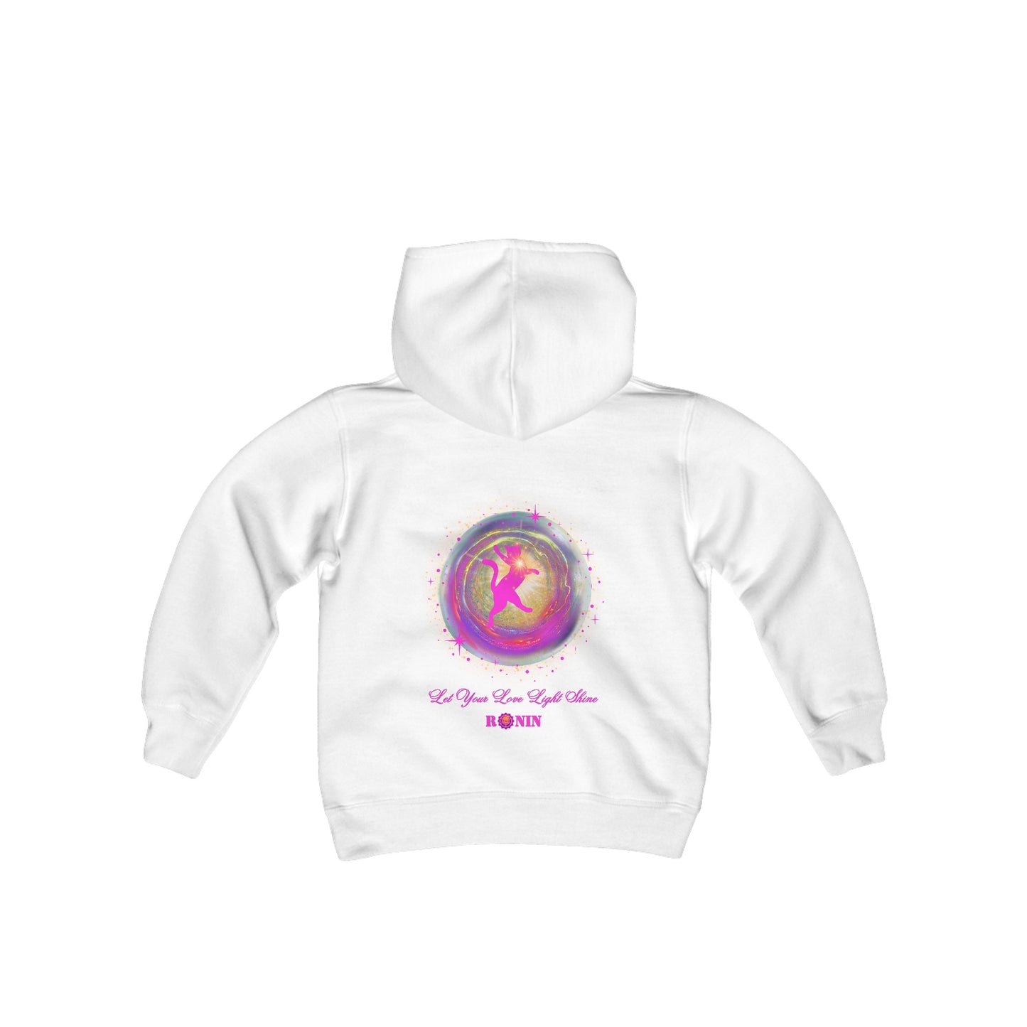 CAT LOVE LIGHT - Youth Heavy Blend Hooded Sweatshirt