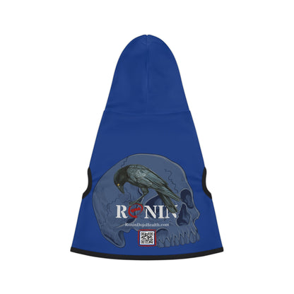 RONIN Skull and Crow - Dog Hoodie - Blue (SKULLS)