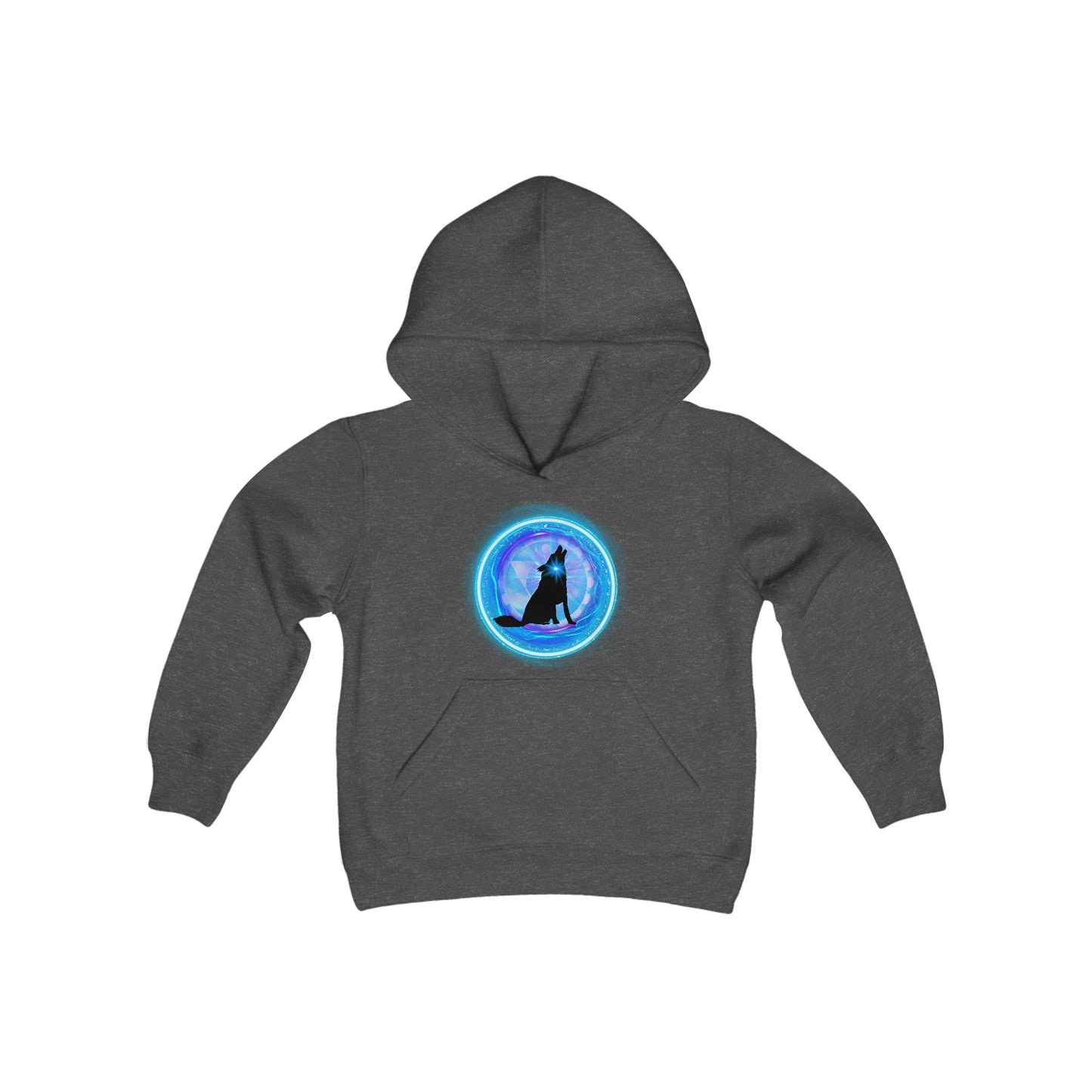 Dog Chakra Series - THROAT CHAKRA - Youth Heavy Blend Hooded Sweatshirt