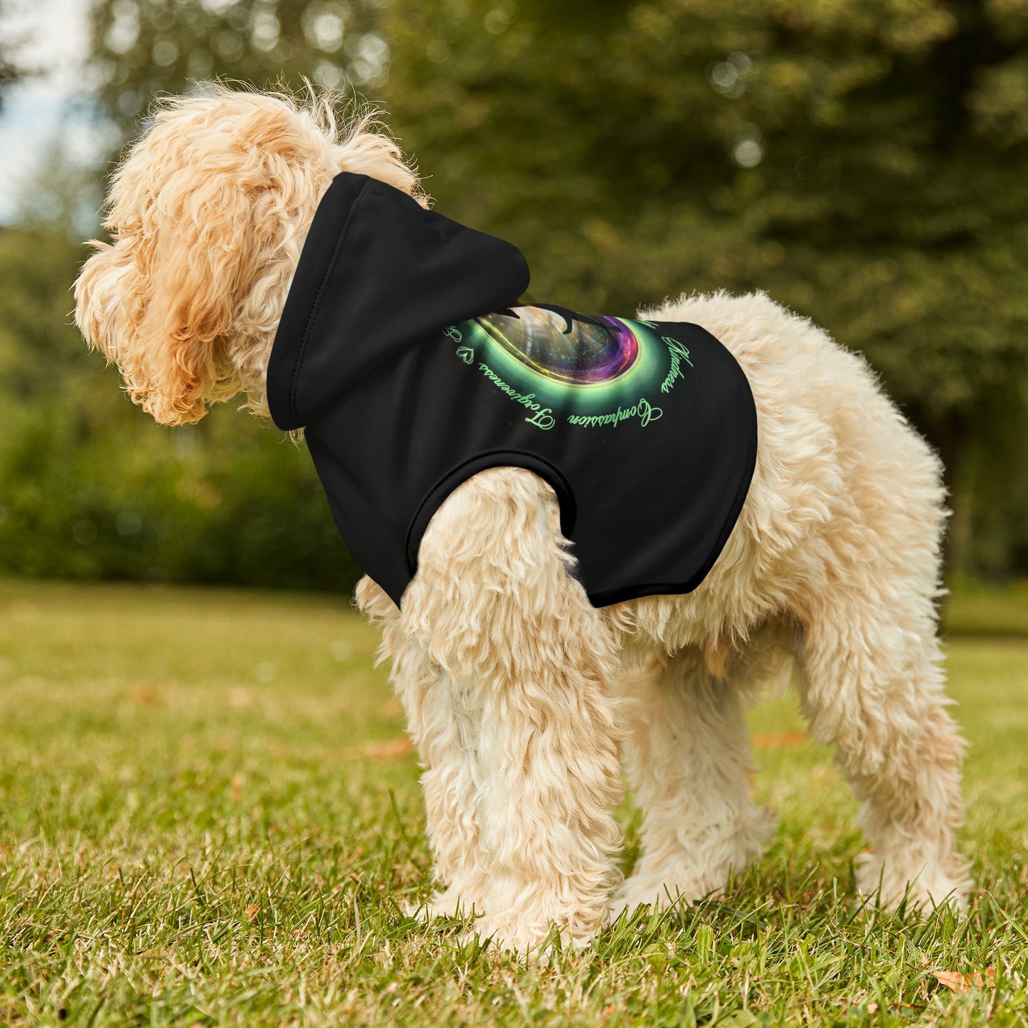 Dog Chakra Series - HEART CHAKRA - Black - Animal Hoodie