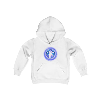 Dog Chakra Series - THIRD EYE - Youth Heavy Blend Hooded Sweatshirt