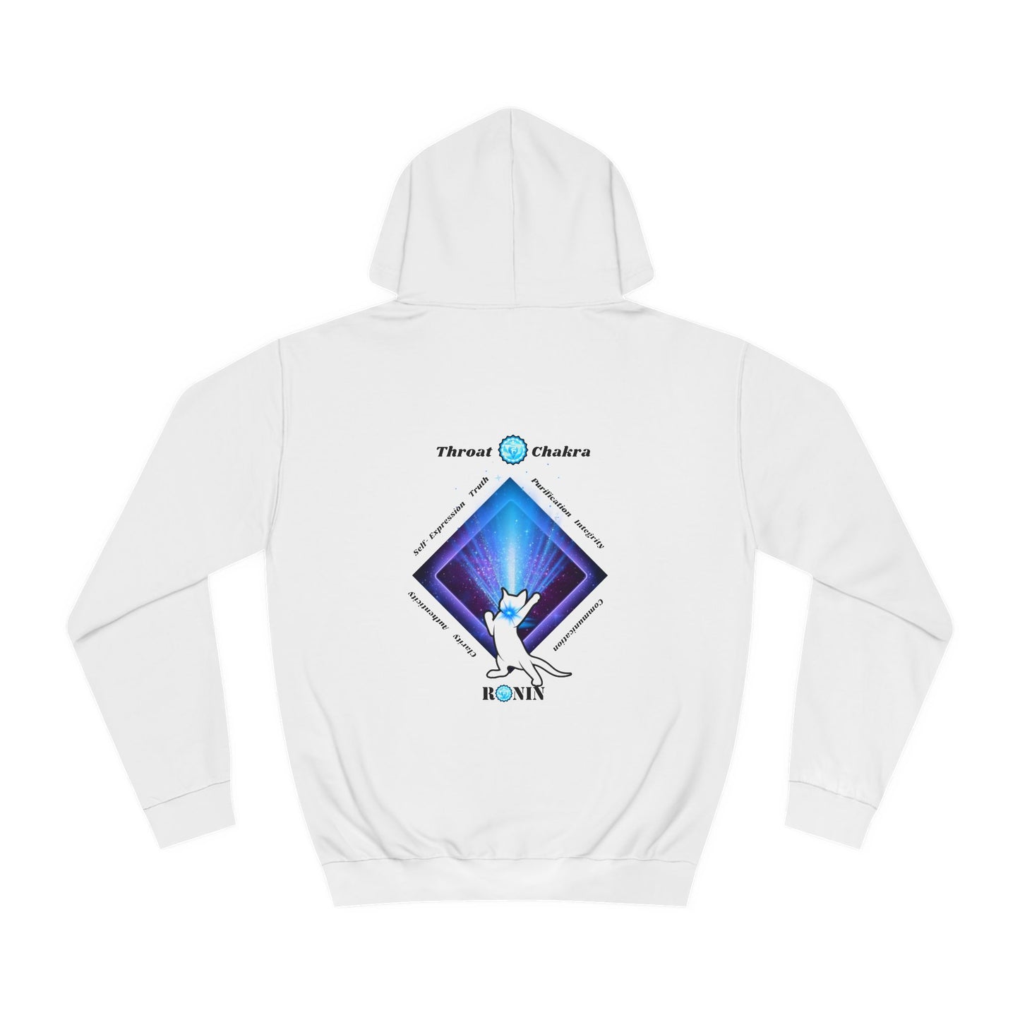 Cat Chakra Series - THROAT CHAKRA - Unisex College Hoodie