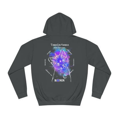 Cat Chakra Series - THIRD EYE CHAKRA - Unisex College Hoodie