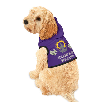 Yoga Health is Wealth - Purple - RONIN - Dog Hoodie