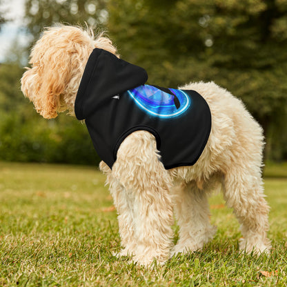 Dog Chakra Series- THROAT CHAKRA - FRONT- BLACK- Animal Hoodie