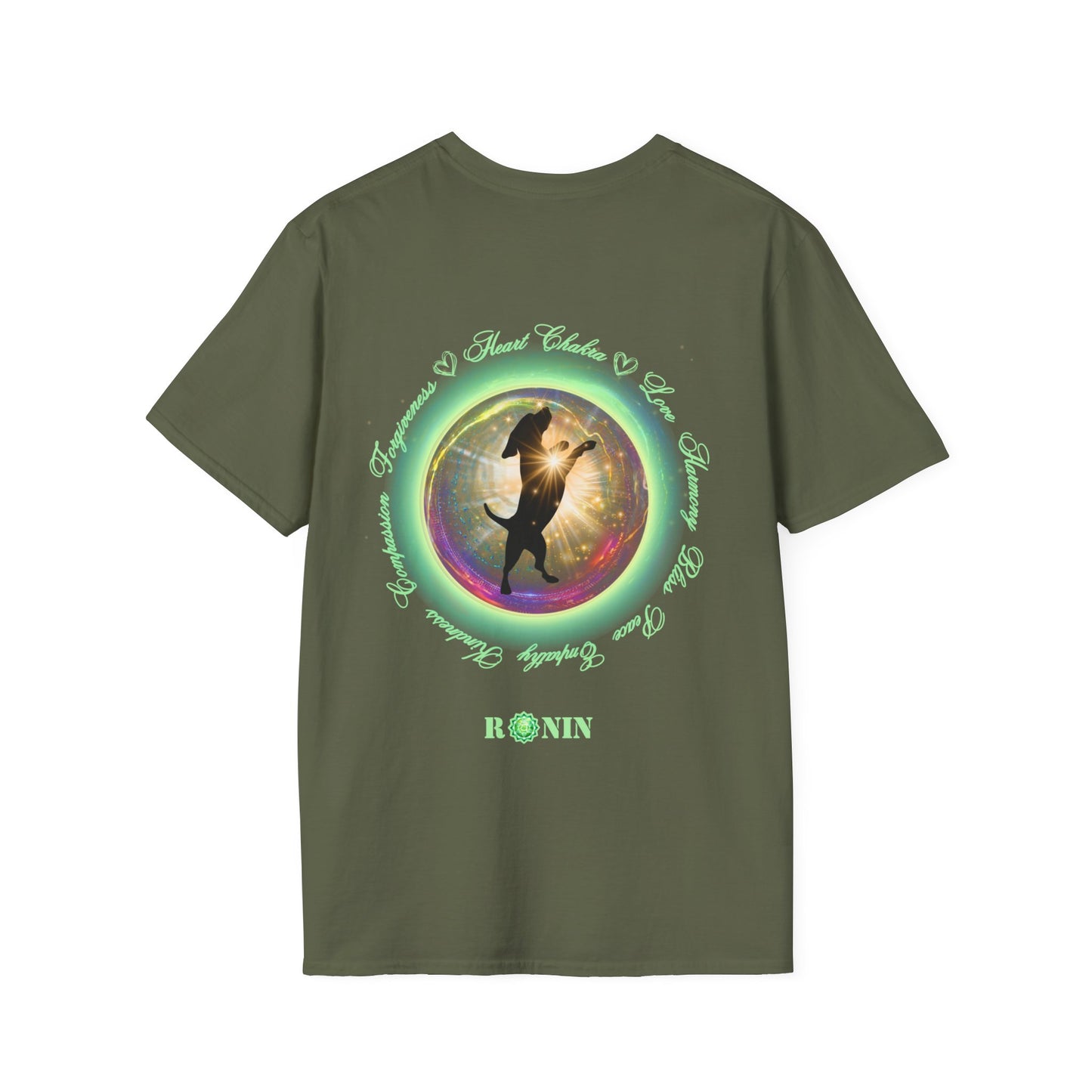 DOG CHAKRA SERIES - HEART CHAKRA- Unisex Softstyle T-Shirt