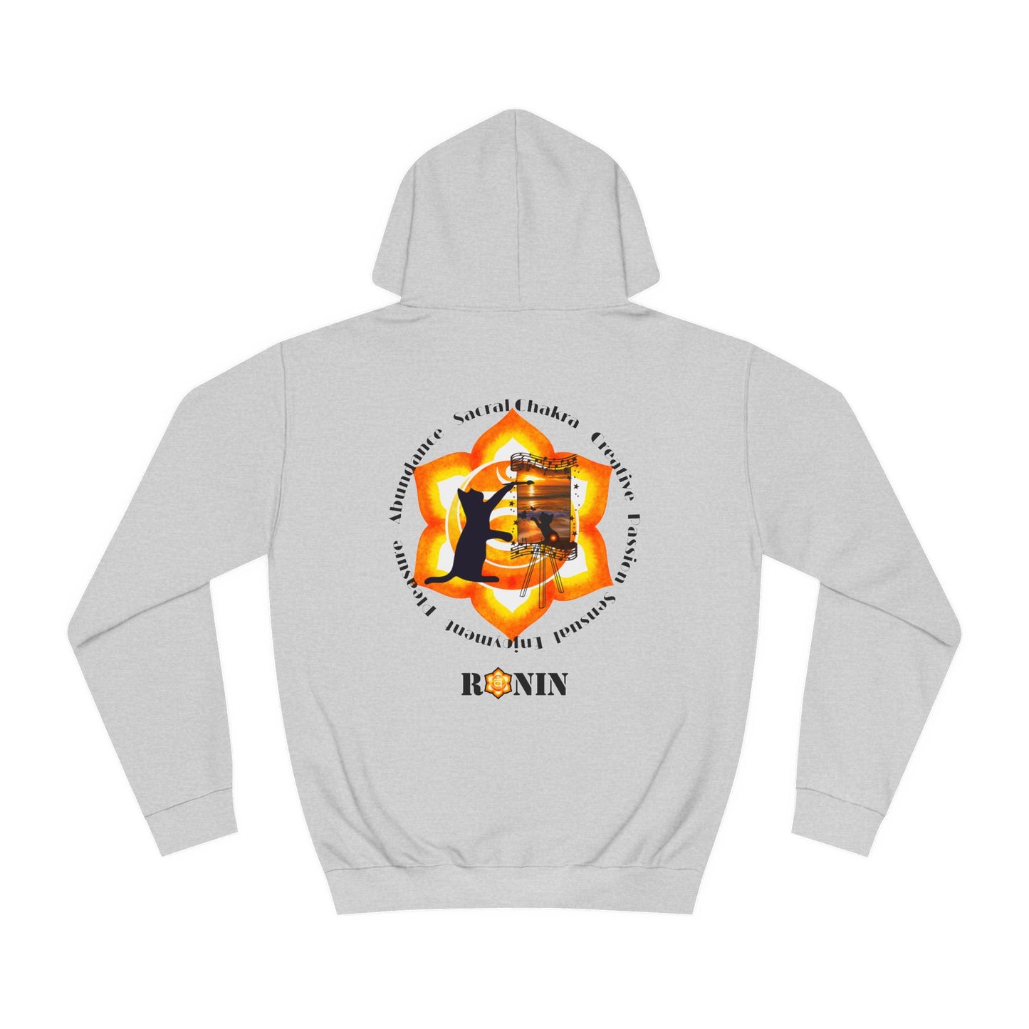 Cat Chakra Series - SACRAL CHAKRA 2 - Unisex College Hoodie