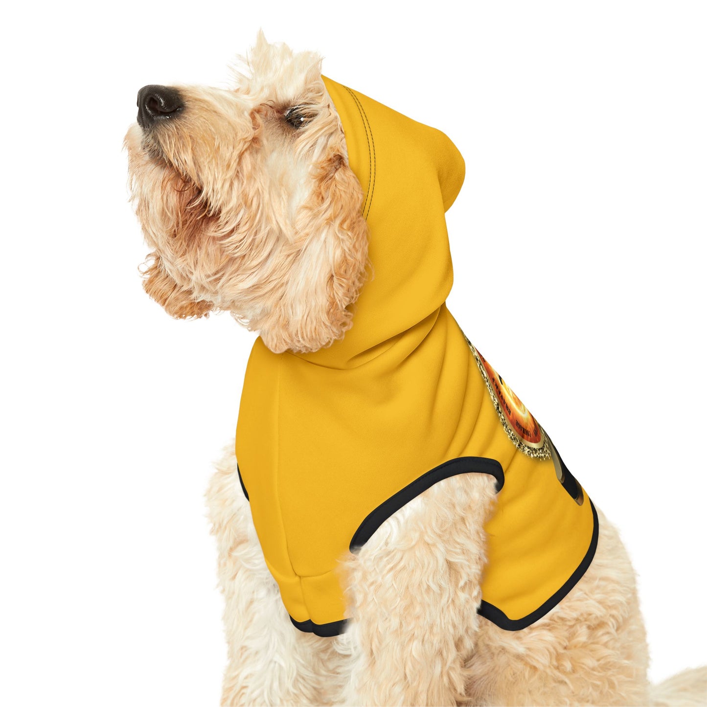 Dog Chakra Series- SOLAR PLEXUS CHAKRA - BACK- yellow - Animal Hoodie