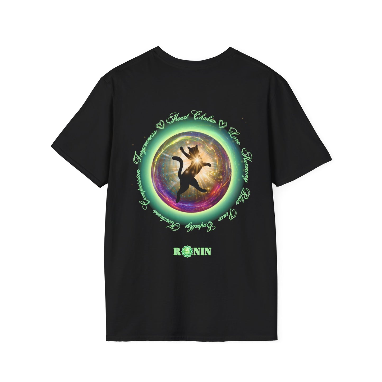 CAT CHAKRA SERIES - HEART CHAKRA- Unisex Softstyle T-Shirt