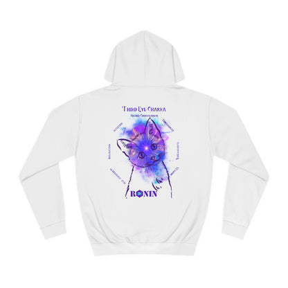 Cat Chakra Series - THIRD EYE CHAKRA - Unisex College Hoodie