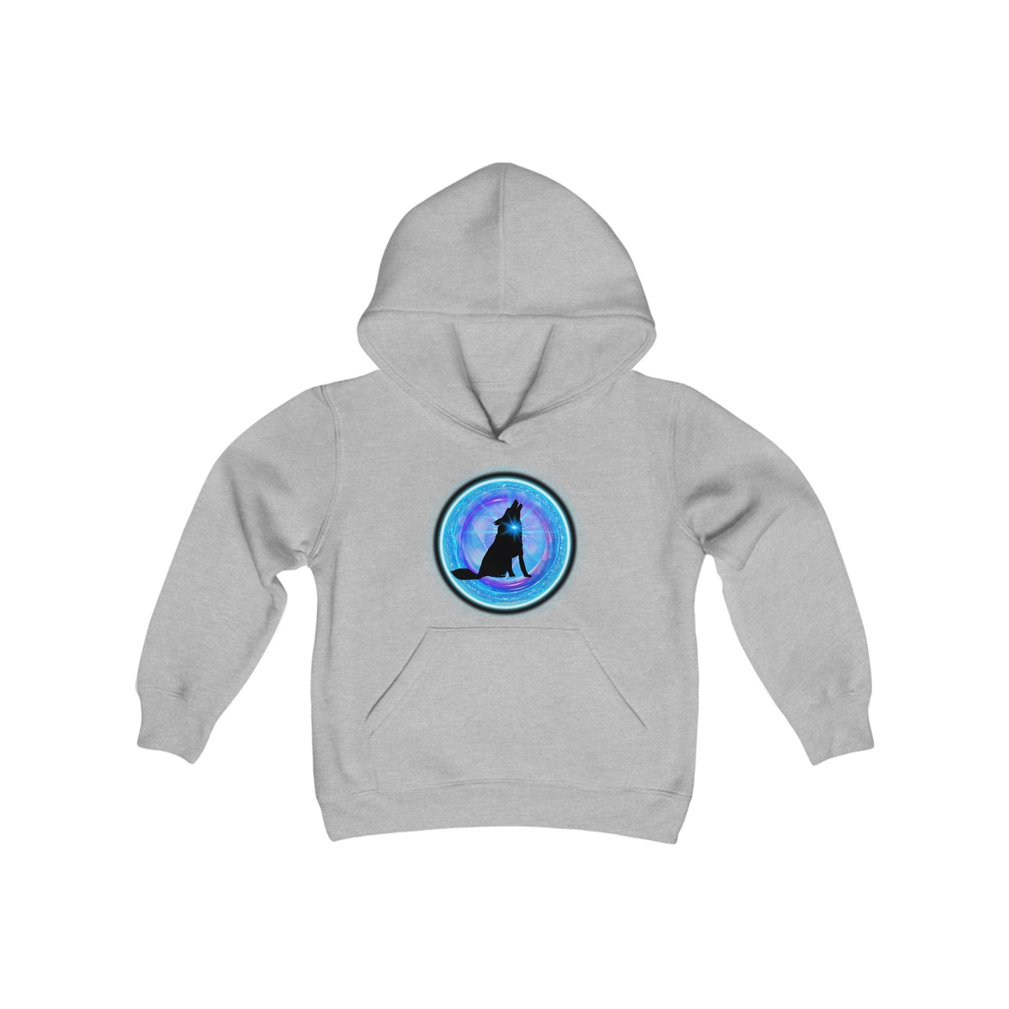 Dog Chakra Series - THROAT CHAKRA - Youth Heavy Blend Hooded Sweatshirt