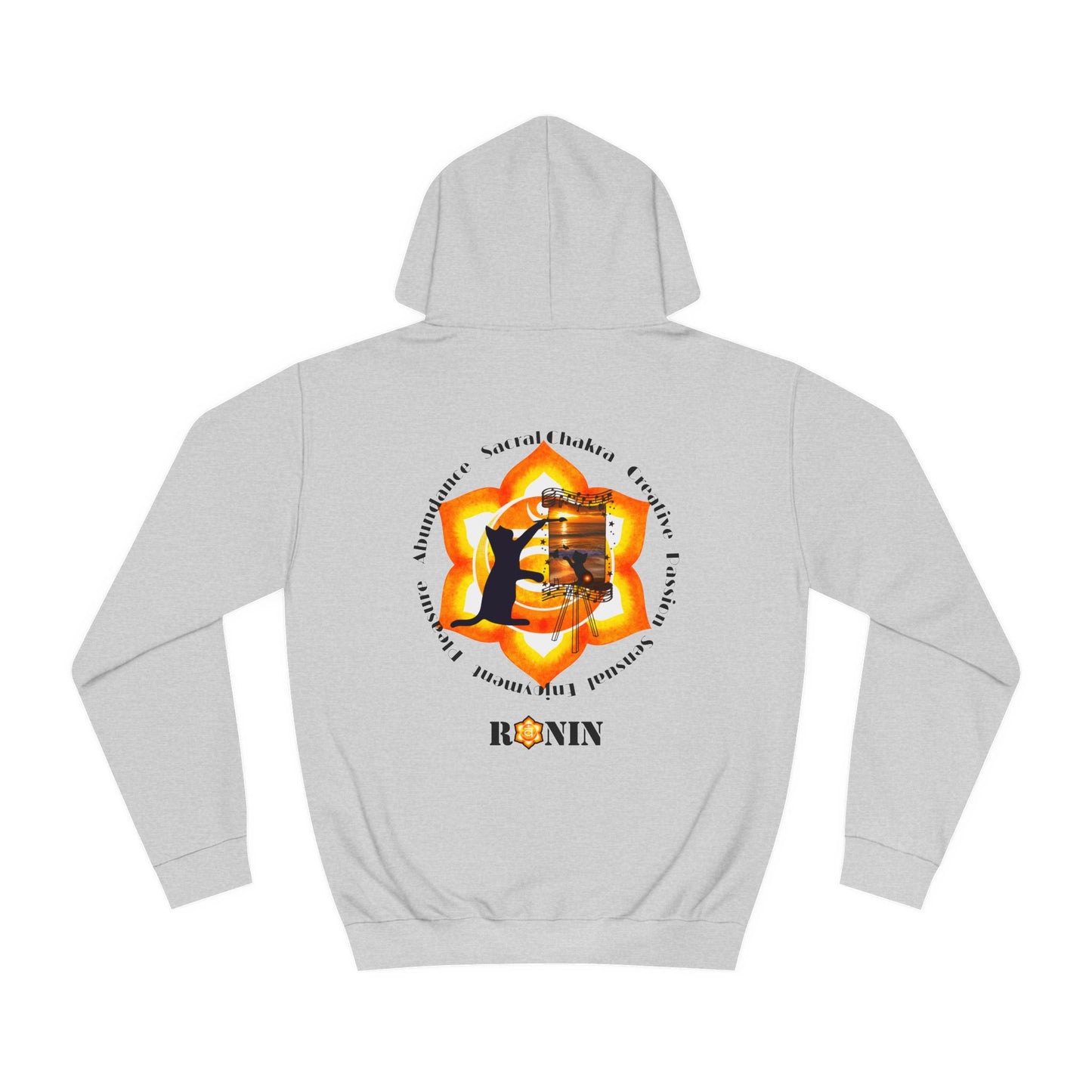 Cat Chakra Series - SACRAL CHAKRA - Unisex College Hoodie