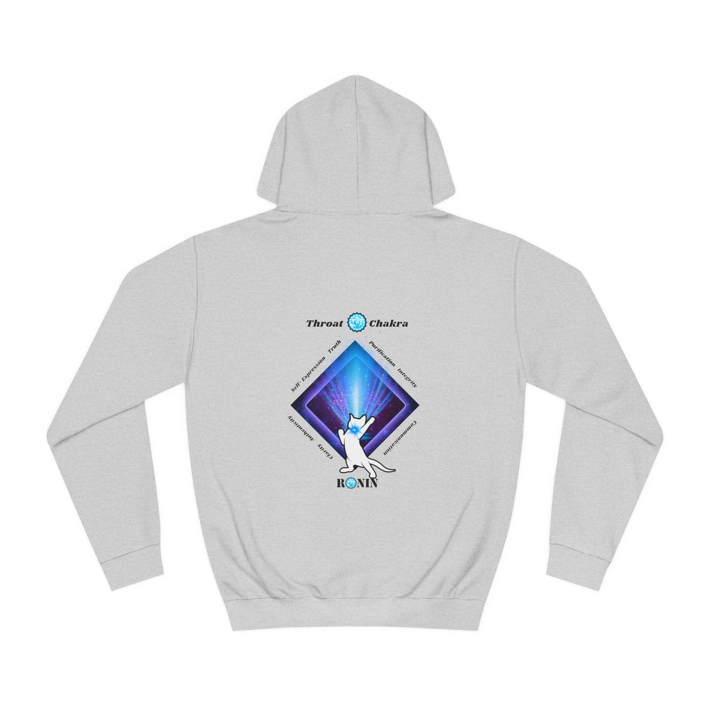 Cat Chakra Series - THROAT CHAKRA - Unisex College Hoodie