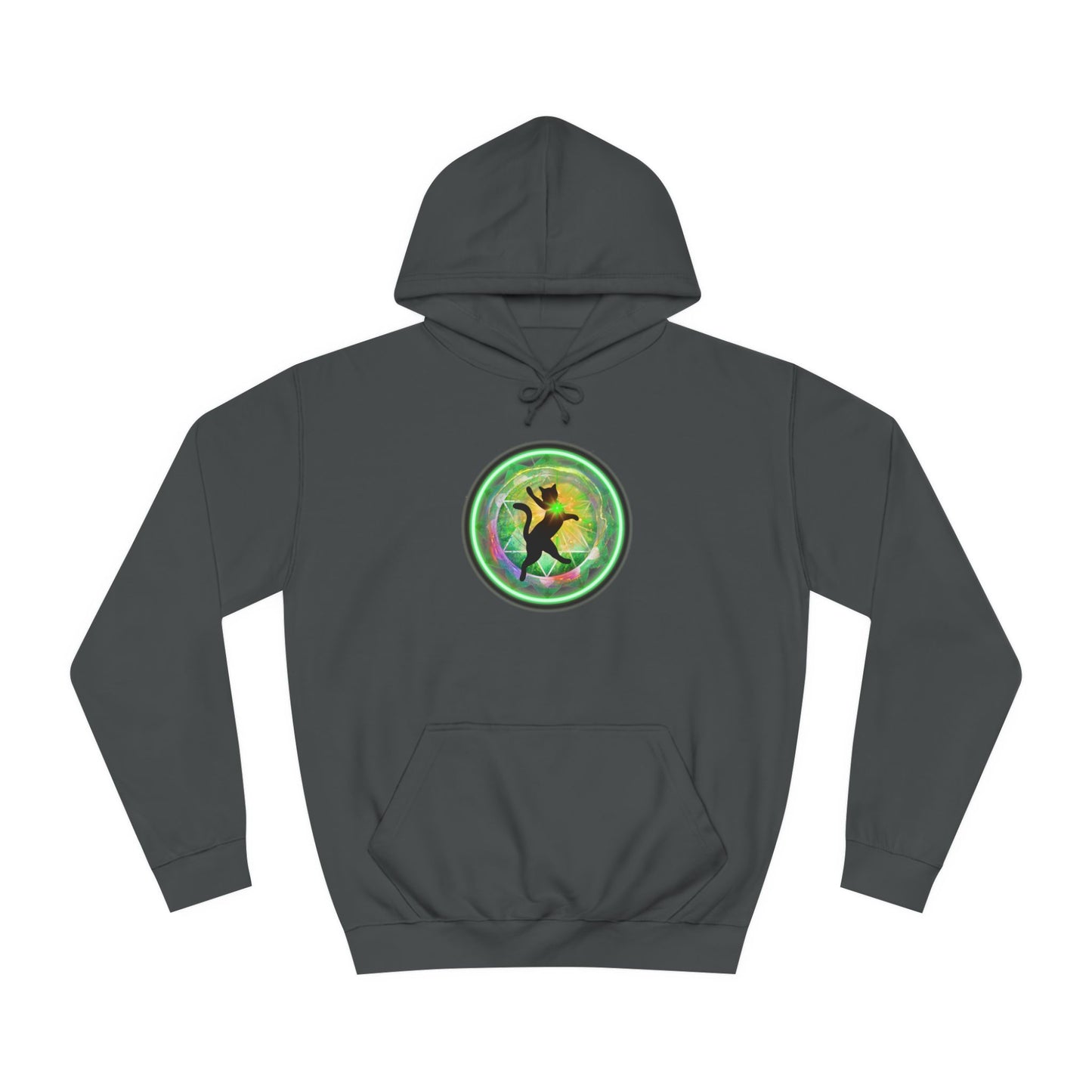 Cat Chakra Series - HEART CHAKRA - Unisex College Hoodie