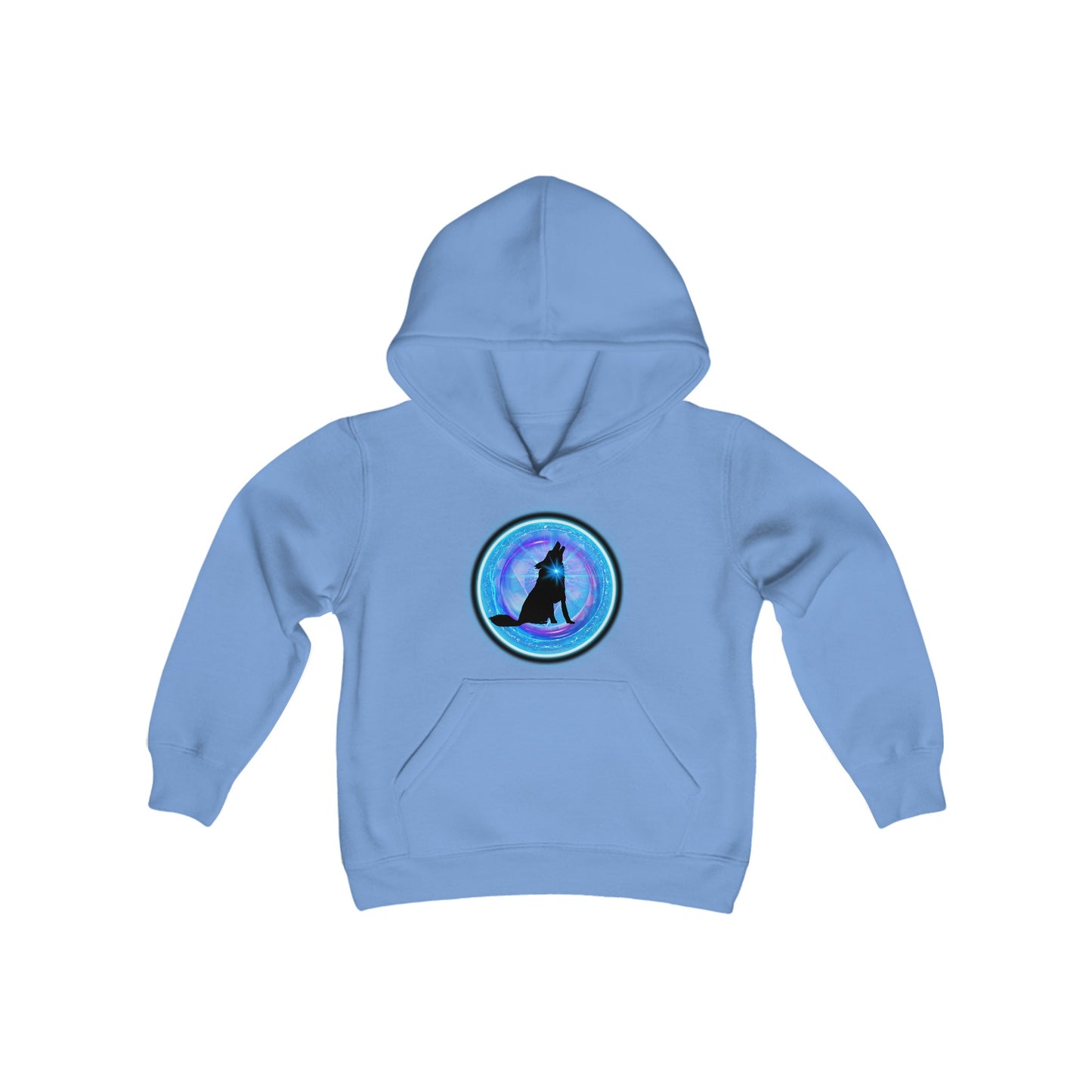 Dog Chakra Series - THROAT CHAKRA - Youth Heavy Blend Hooded Sweatshirt