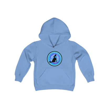 Dog Chakra Series - THROAT CHAKRA - Youth Heavy Blend Hooded Sweatshirt