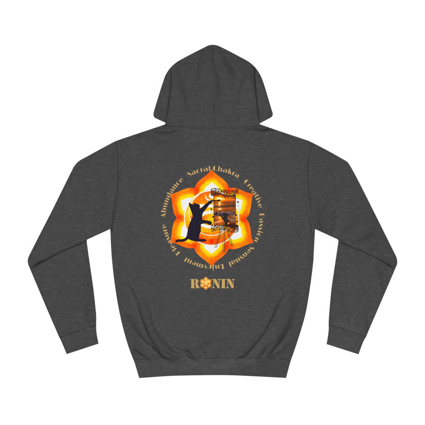 Cat Chakra Series - SACRAL CHAKRA 2 - Unisex College Hoodie