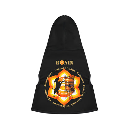 Dog Chakra Series- SACRAL CHAKRA - BACK- BLACK- Animal Hoodie