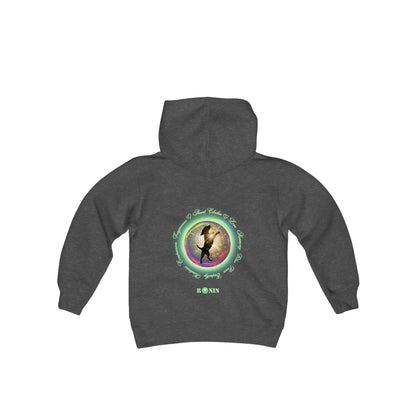 Dog Chakra Series - HEART CHAKRA - Youth Heavy Blend Hooded Sweatshirt