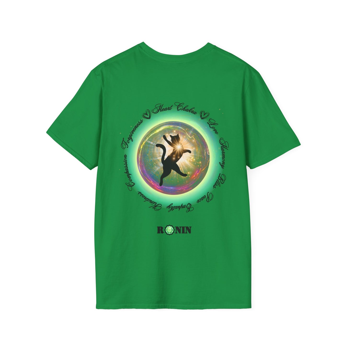 CAT CHAKRA SERIES - HEART CHAKRA- Unisex Softstyle T-Shirt