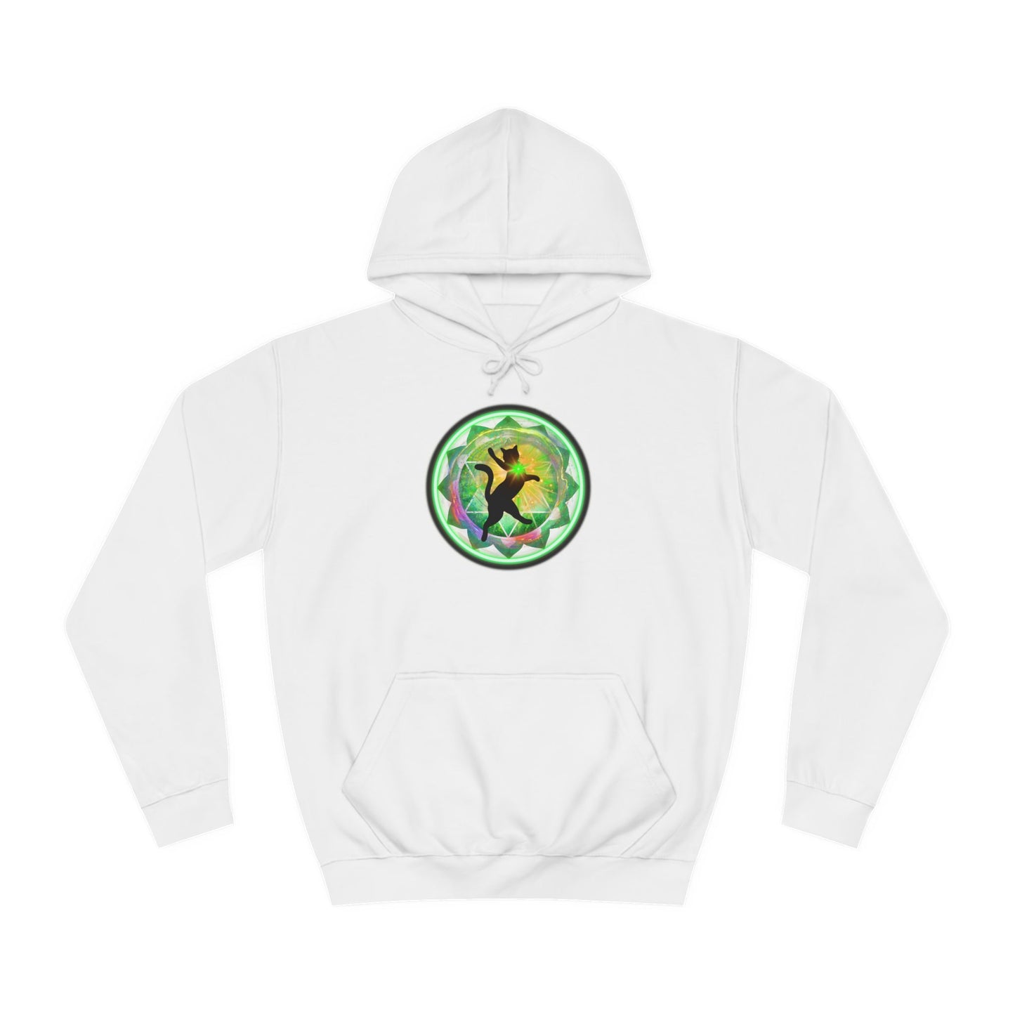 Cat Chakra Series - HEART CHAKRA - Unisex College Hoodie