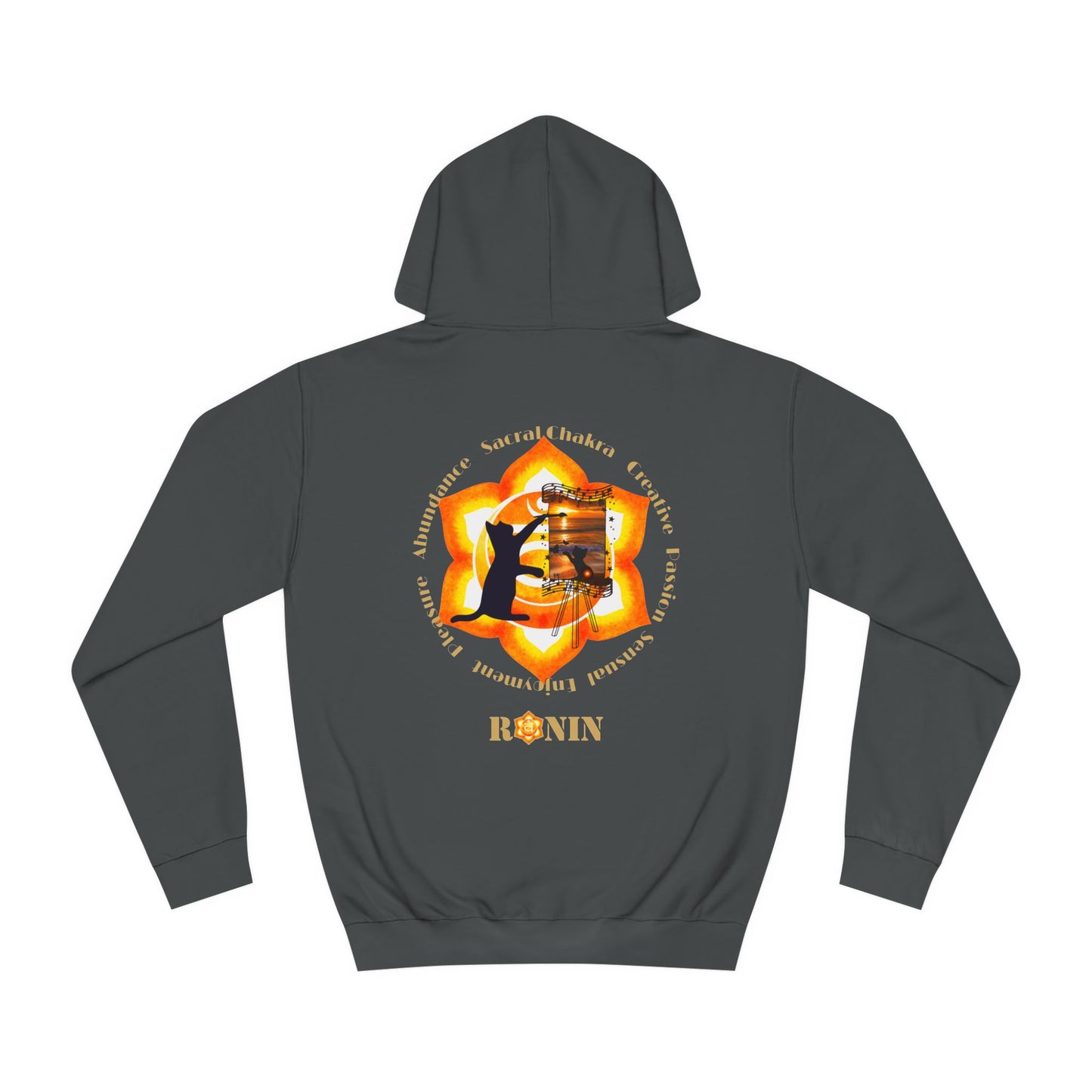 Cat Chakra Series - SACRAL CHAKRA 2 - Unisex College Hoodie