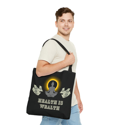 HEALTH IS WEALTH - AOP Tote Bag