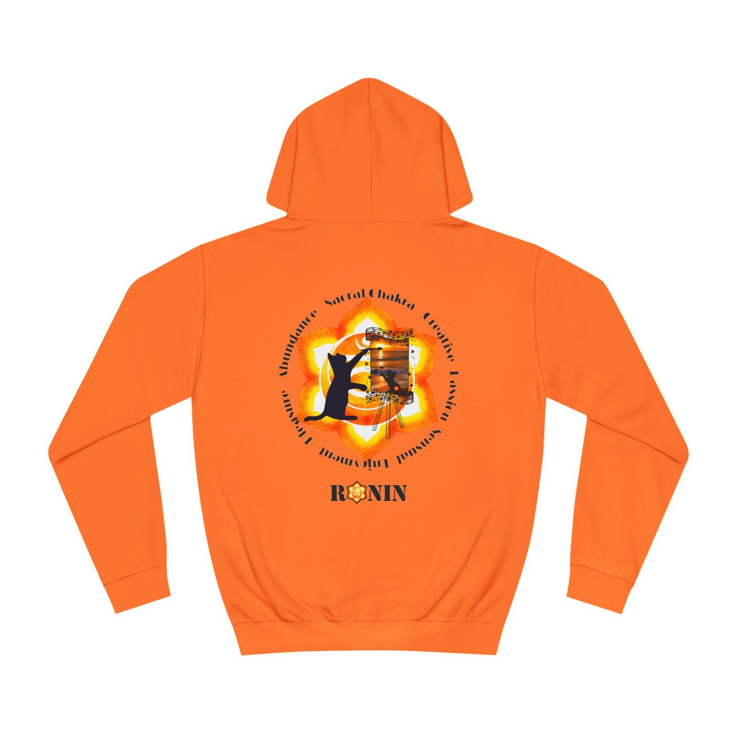 Cat Chakra Series - SACRAL CHAKRA - Unisex College Hoodie