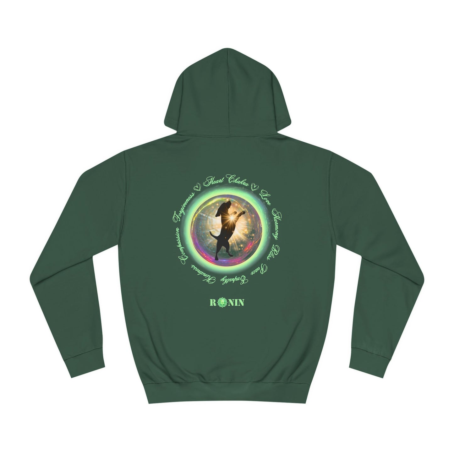 Dog Chakra Series - HEART CHAKRA - Unisex College Hoodie