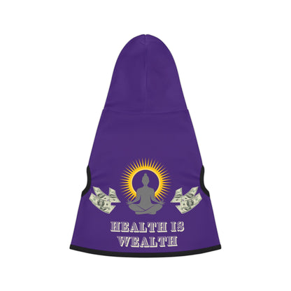 Yoga Health is Wealth - Purple - RONIN - Dog Hoodie